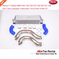 Mertop 3" Catless B** N54 E90 E91 E92 E82 E81 335i 135i Twin Turbo Downpipe + Intercooler+ SILICONE HOSE KIT 2006-2011